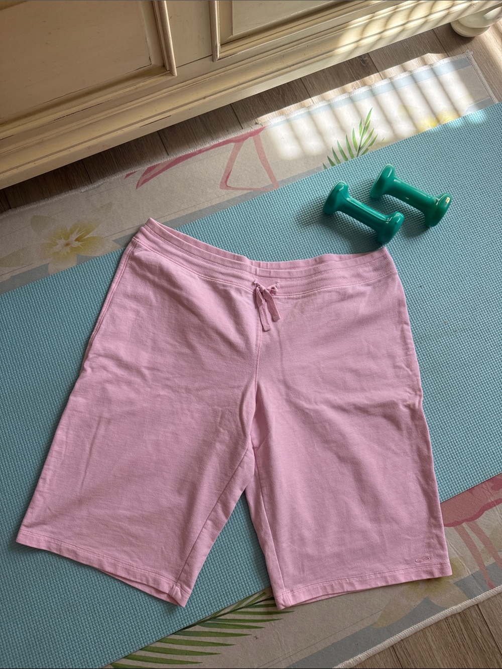 Champion Light Pink Women's Cotton Bike/Exercise Shorts-XL
